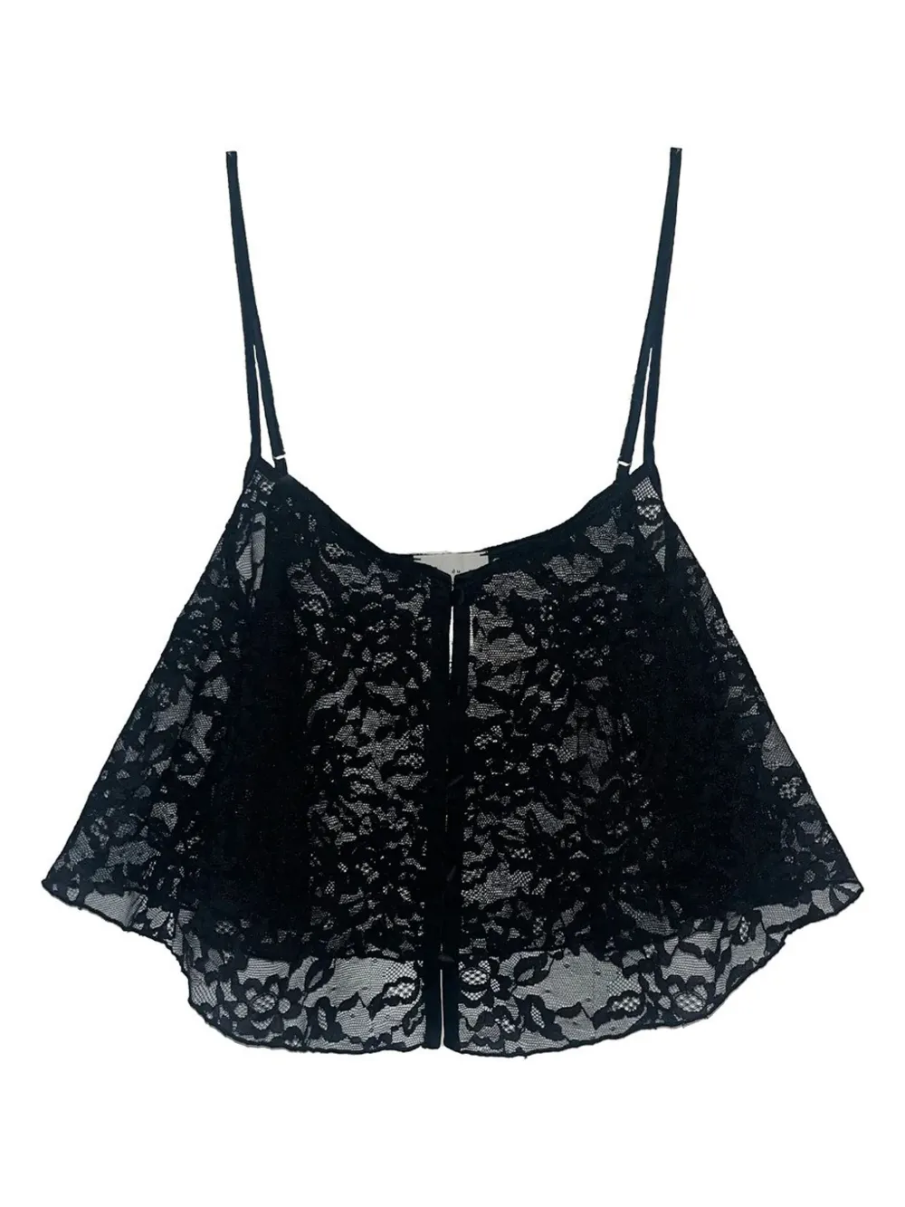 Fleur Du Mal Venus Lace Flutter camisole - Nero