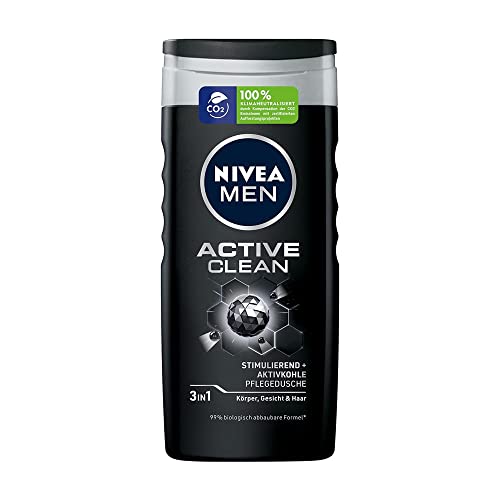 6 X Doccia Shampoo Gel Nivea Men Active Clean Uomo Offerta In Stock