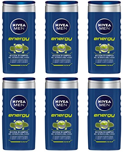 6 X Doccia Shampoo Gel Nivea Men Energy Uomo Offerta In Stock