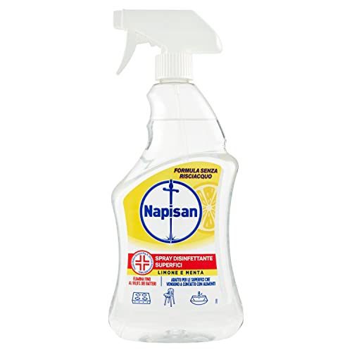 Napisan Spray Igienizzante Superfici, Limone E Menta, 750 Ml (Confezione Da 1)