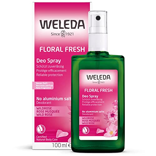 Weleda Deodorante Rosa Mosqueta, Sensuale Profumo Con Oli Essenziali Naturali Di Rosa E Ylang-Ylang, Senza Sali D'Alluminio E Dermatologicamente Testa