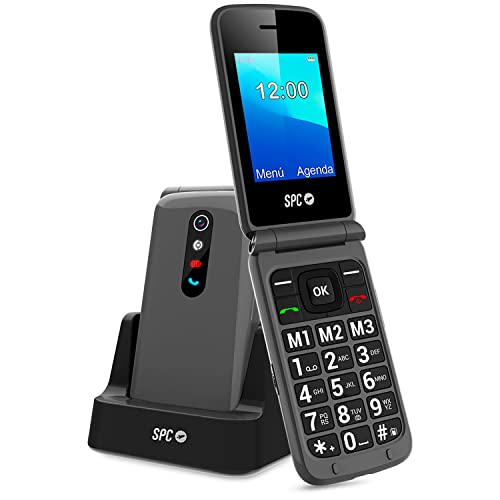 Spc Stella 2 - Telefono Cellulare Flip Anziani, Pulsanti E Tasti Grandi, Facile Da Usare, Campanello Intelligente E Notifiche, Configurazione Remota,