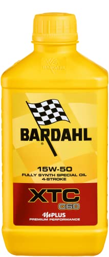 Bardahl - Olio Motore Xtc C60 15W50 Per Moto 4 Tempi, Lubrificante Speciale Ad Elevate Prestazioni, Olio Motore Dona Massima Efficienza. Nato Per Il M