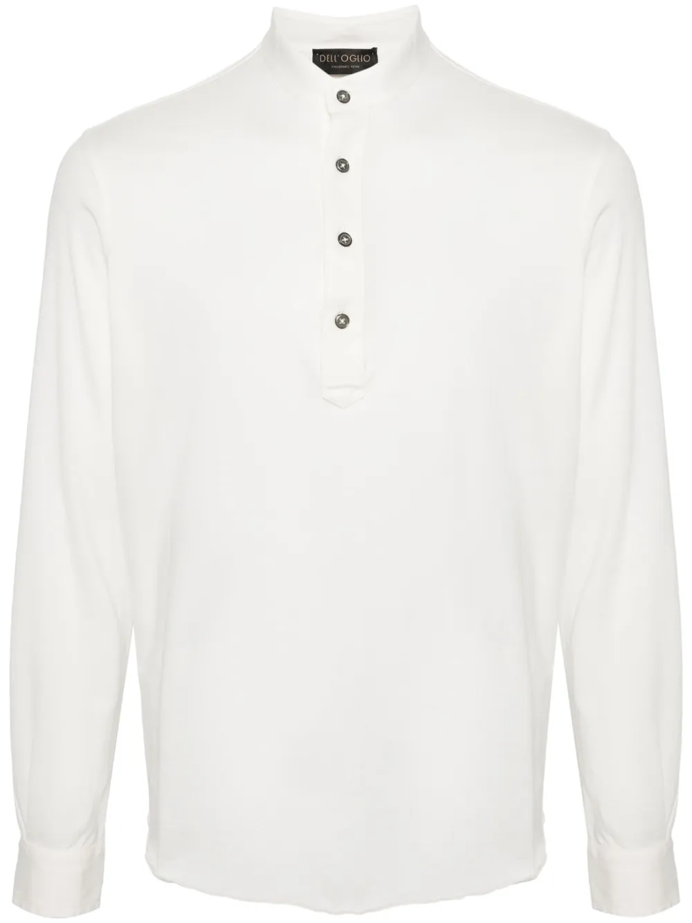 Dell'oglio long-sleeve cotton Henley shirt - Bianco