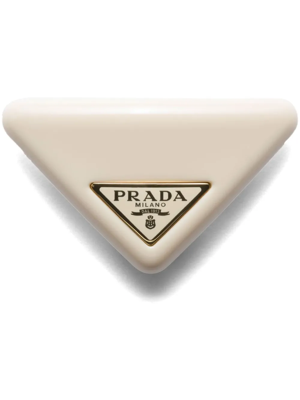 Prada triangle-logo hair clip - Oro