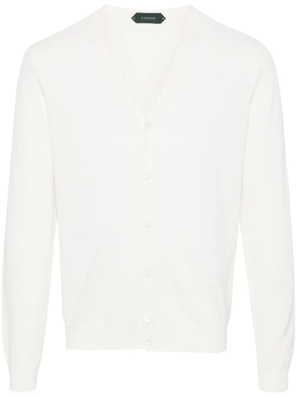 Zanone button-up cotton cardigan - Bianco