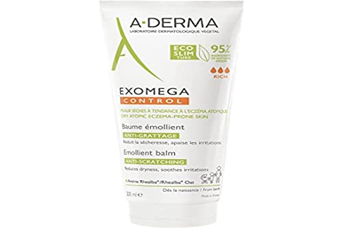A-Derma Exomega Control Balsamo Emolliente Antprurito, 200 Ml Occhiali, Oro Lucido, Taglia Unica Donna