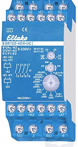 Eltako Esr12Z-4Dx-Uc - Relè Di Commutazione, Interruttore Per Corrente Di Sovraccarico A 4 Ingressi