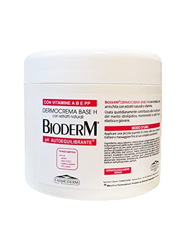 Bioderm Dermocrema Base H - Crema Super Idratante Corpo E Mani Con Burro Di Karité - Crema Emolliente Per Pelli Secche, Delicate E A Tendenza Atopica,