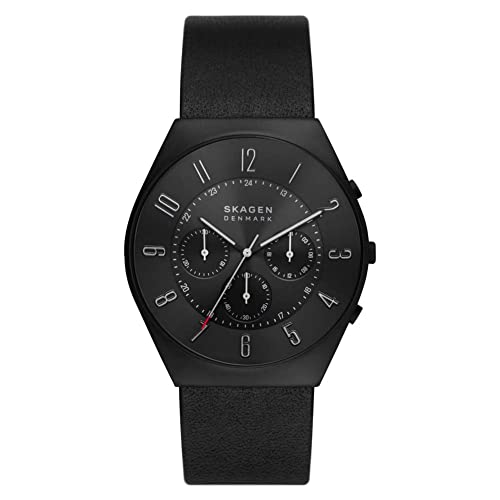 Skagen Orologio Grenen Chronograph Da Uomo, Movimento Cronografo Al Quarzo, Cassa 42 Mm In Acciaio Inossidabile Riciclato (Almeno 50%) Con Cinturino I