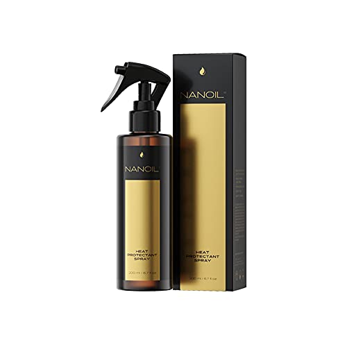 Spray Termoprotettore Per Capelli Nanoil Heat Protectant Spray 200Ml - Spray Termoprotettivo Per Capelli, Protezione Termica Per Capelli