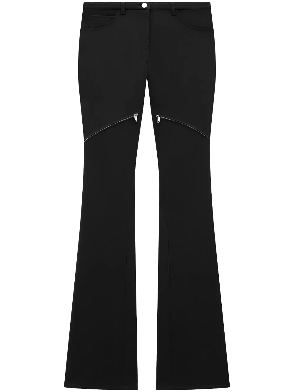 Courrèges Ellipse low-rise twill trousers - Nero