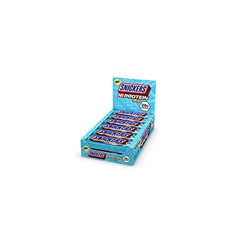 Snickers Crisp Protein Bars (1 X 55G), High Protein Energy Snack With Peanuts, Caramel, Chocolate And Crispies, 20G Protein