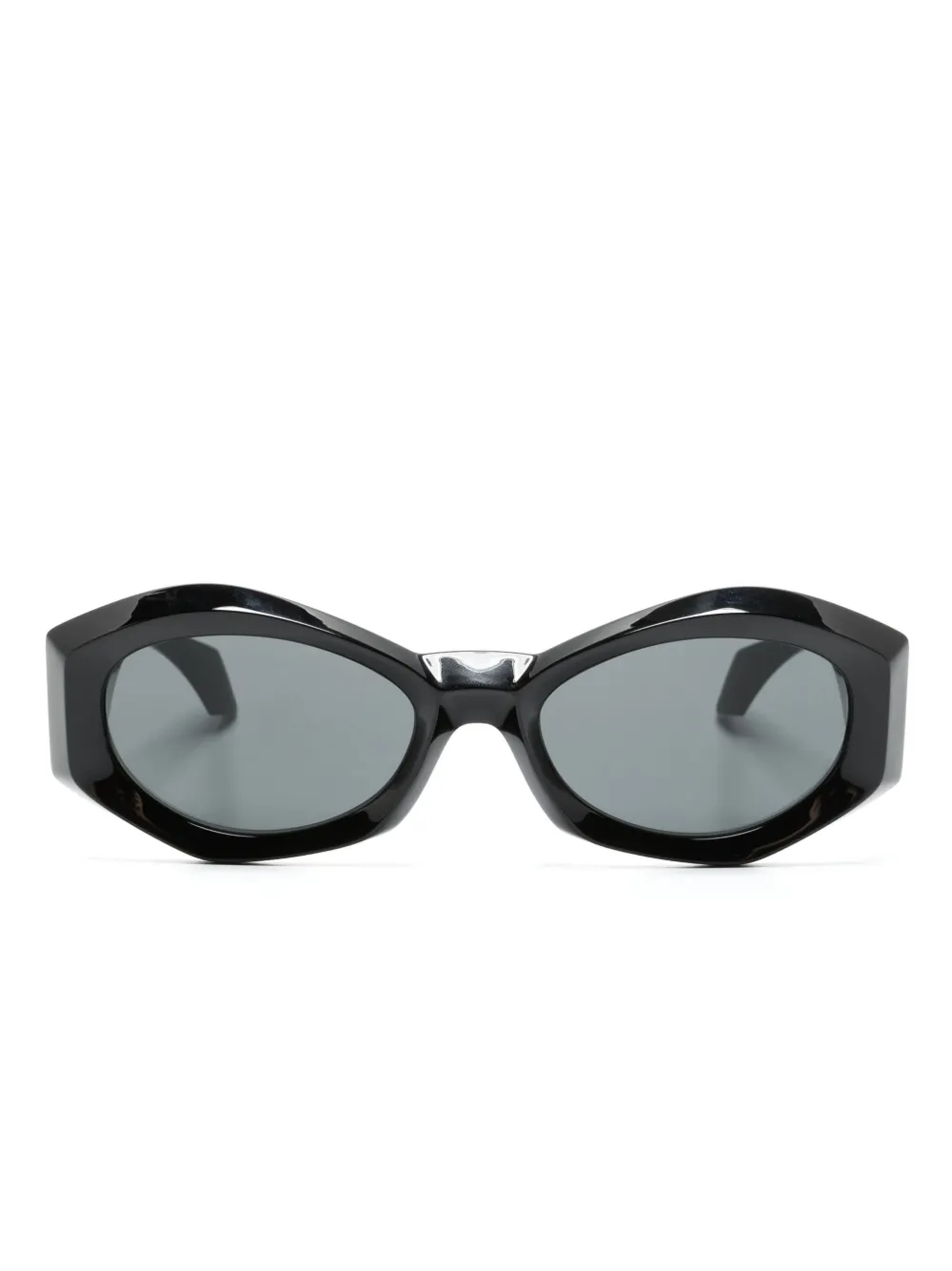 Versace Eyewear Medusa plaque irregular-frame sunglasses - Nero