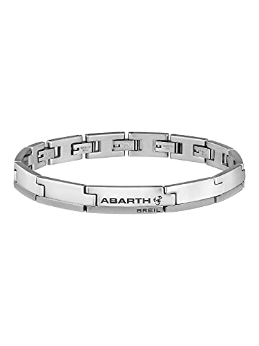 Breil - Men'S Bracelet Abarth Collection Tj3099 - Gioielleria Uomo - Bracciale Per Uomo In Acciaio Lucido E Satinato, Finitura Sabbiata, Chiusura Da G