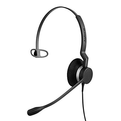 Jabra Biz 2300 Usb-C Ms Cuffie Mono On-Ear, Cuffie Con Cavo E Cancellazione Del Rumore Certificate Skype For Business, Unità Di Controllo, Per Telefon