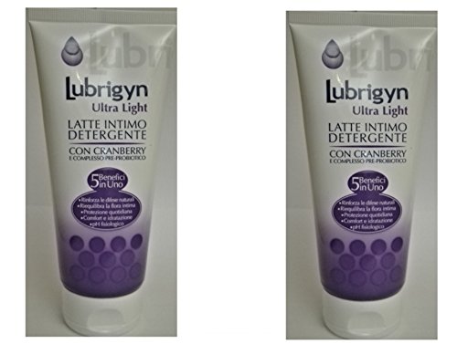 2 Lubrigyn Ultra Light Latte Intimo Detergente 200Ml 5 Benefici In Uno