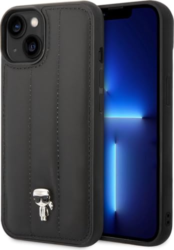 Karl Lagerfeld Klhcp14Mpsqpk - Custodia Rigida Per Iphone 14 Plus 6,7", Nero/Nero Puffy Iconic Pin