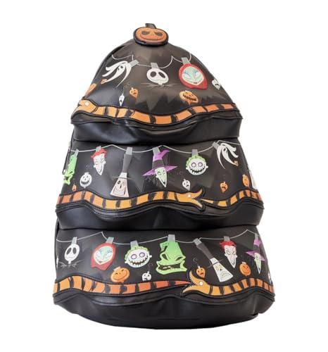 Loungefly Nightmare Before Christmas Tree String Lights Glow Mini Zaino, Nero, Taglia Unica, Zaino