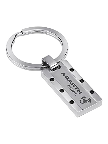 Breil - Men'S Key Ring Abarth Collection Tj3102 - Accessori Uomo - Portachiavi In Acciaio Per Uomo, Con Finitura Satinata/Specchiata E Chiusura Da Gio