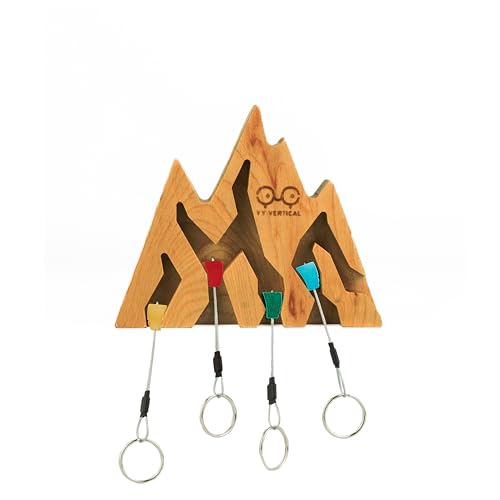 Yy Vertical Mountain Decor Portachiavi In Legno Di Ciliegio, Decorazione Da Parete Climb Every Mountain