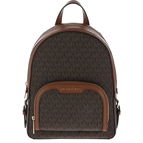 Michael Kors Jaycee - Zaino Con Logo Medio, Marrone, Medium, Zaino
