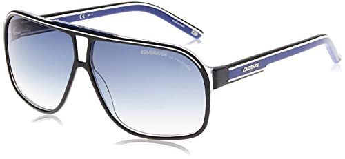 Carrera Grand Prix 2, Montature Per Occhiali Unisex Adulto, Nero Bianco Blu, Lenti Scuro Sfumato, 64 Mm