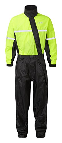 Jdc Motociclo Motocicletta Tuta Intera Anti Acqua Antiacqua 1Pc 1 Pezzo Pioggia - Shield - Giallo/Nero - Xl - Lunghezza Lungo