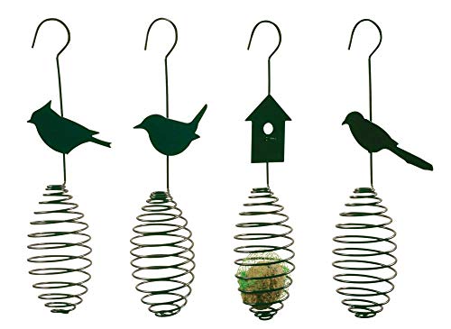 Esschert Design Futterfeder, Vogelfutter-Spirale, Halterung Für Futterball Oder Futterkugel, Design Sortiert, 1 Stück
