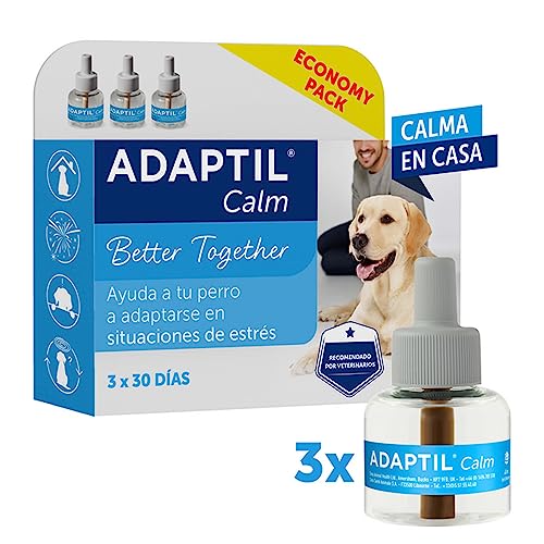Adaptil Calm - Confezione Risparmio 3 Ricariche 90 Giorni - Antistress Per Cani
