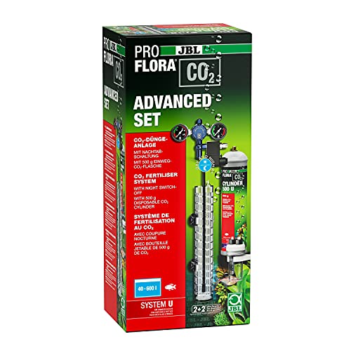 Jbl Proflora Co2 Advanced Set U, Set Completo Di Concime Co2 Per 40-600 L, Con Spegnimento Notturno, 2 Manometri E Numerosi Accessori
