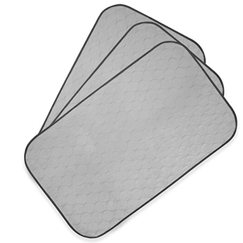 Pet Magasin Tamponi Da Addestramento Riutilizzabili Altamente Assorbenti E Lavabili Con Fondo Impermeabile (Confezione Da 3) Grigio Fit Standard Gabbi