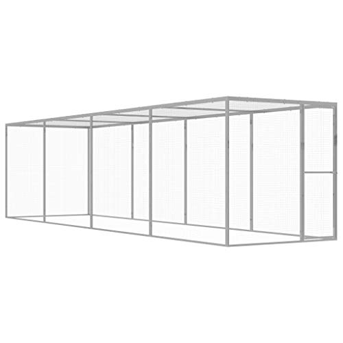 Vidaxl Gabbia Per Gatti 6 X 1,5 X 1,5 M In Acciaio Zincato