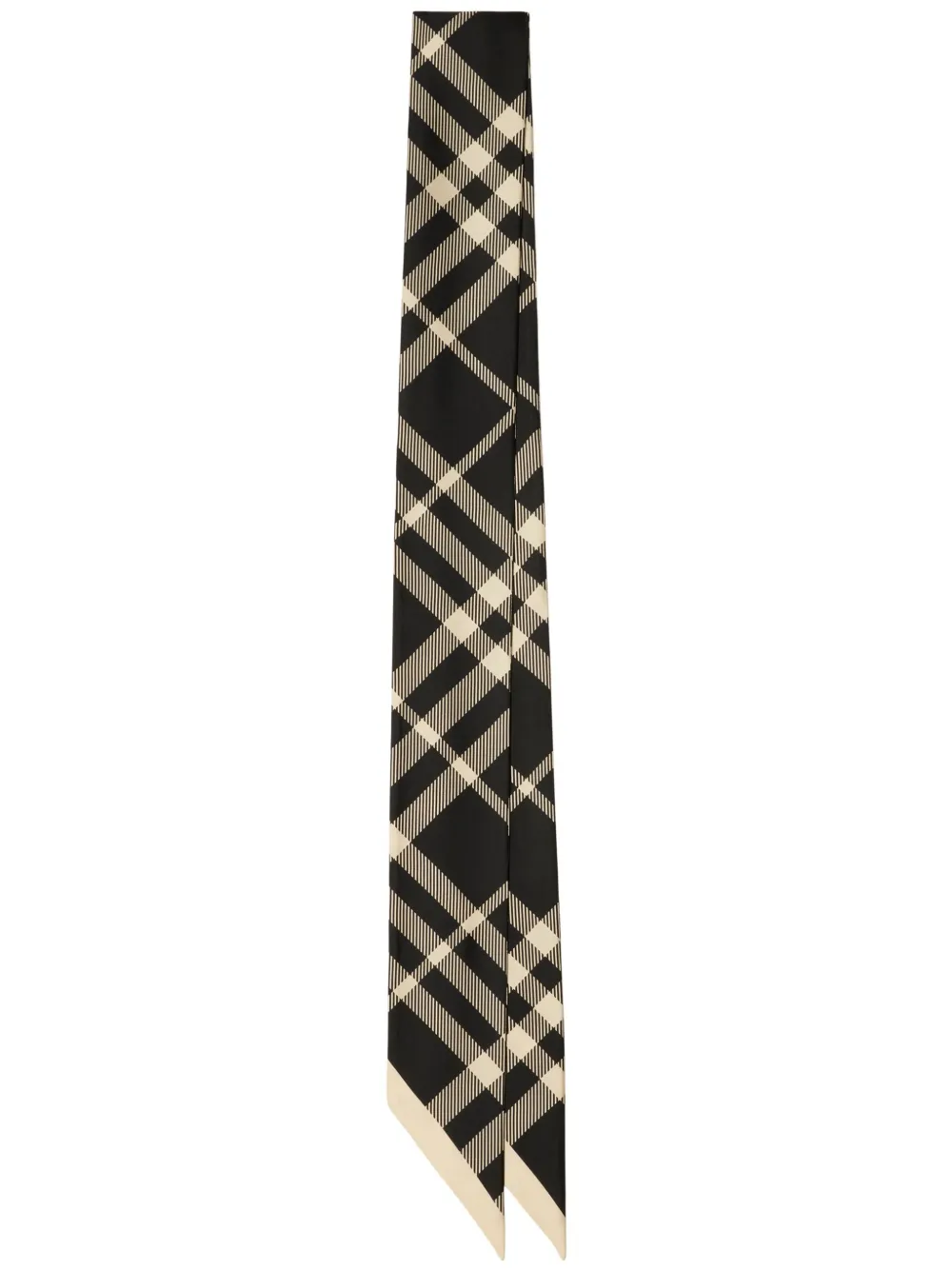 Burberry Skinny Check Silk Scarf - Nero