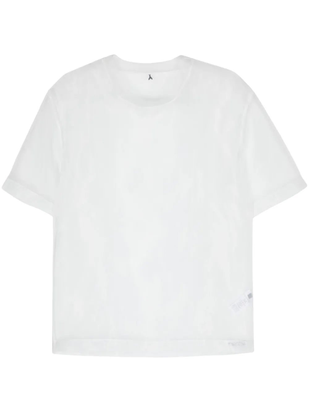 Patrizia Pepe sheer organza T-shirt - Bianco
