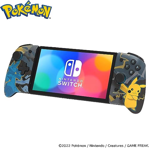 Hori Split Pad Pro (Lucario E Pikachu) - Controller Ergonomico Portatile Per Nintendo Switch E Switch Oled - Licenza Ufficiale Nintendo E The Pokémon 