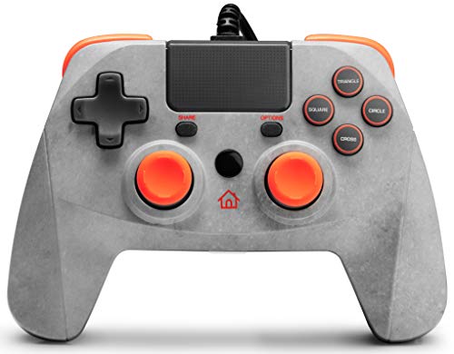 Snakebyte Gamepad 4S - Gray/Orange - Controller For Playstation 4 / Ps4 Slim/Pro / Ps3, Analog Dual Joysticks, Pc Compatible (Windows 7/8/10), 3M Cabl