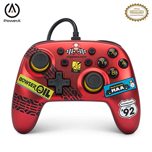 Il Controller Cablato Powera Nano Per Nintendo Switch - Mario Kart: Racer Red