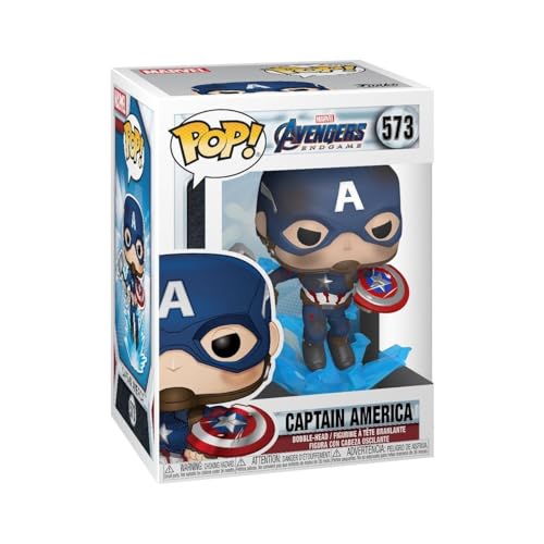 Funko Pop! Marvel: Avengers Endgame - Captain America With Broken Shield & Mjolnir - Figura In Vinile Da Collezione - Idea Regalo - Merchandising Uffi