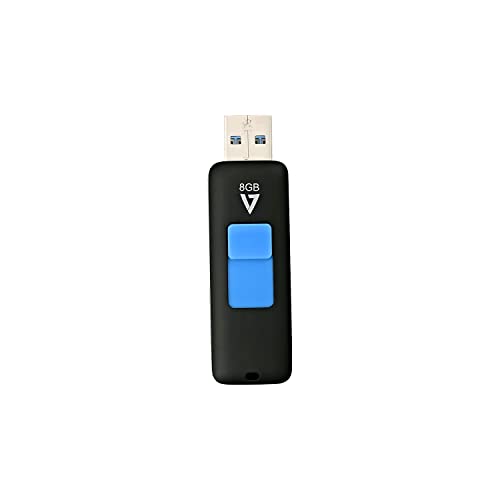 V7 Vf38Gar-3E Slider Usb 3.0 Flash Drive 8 Gb Black/Blue
