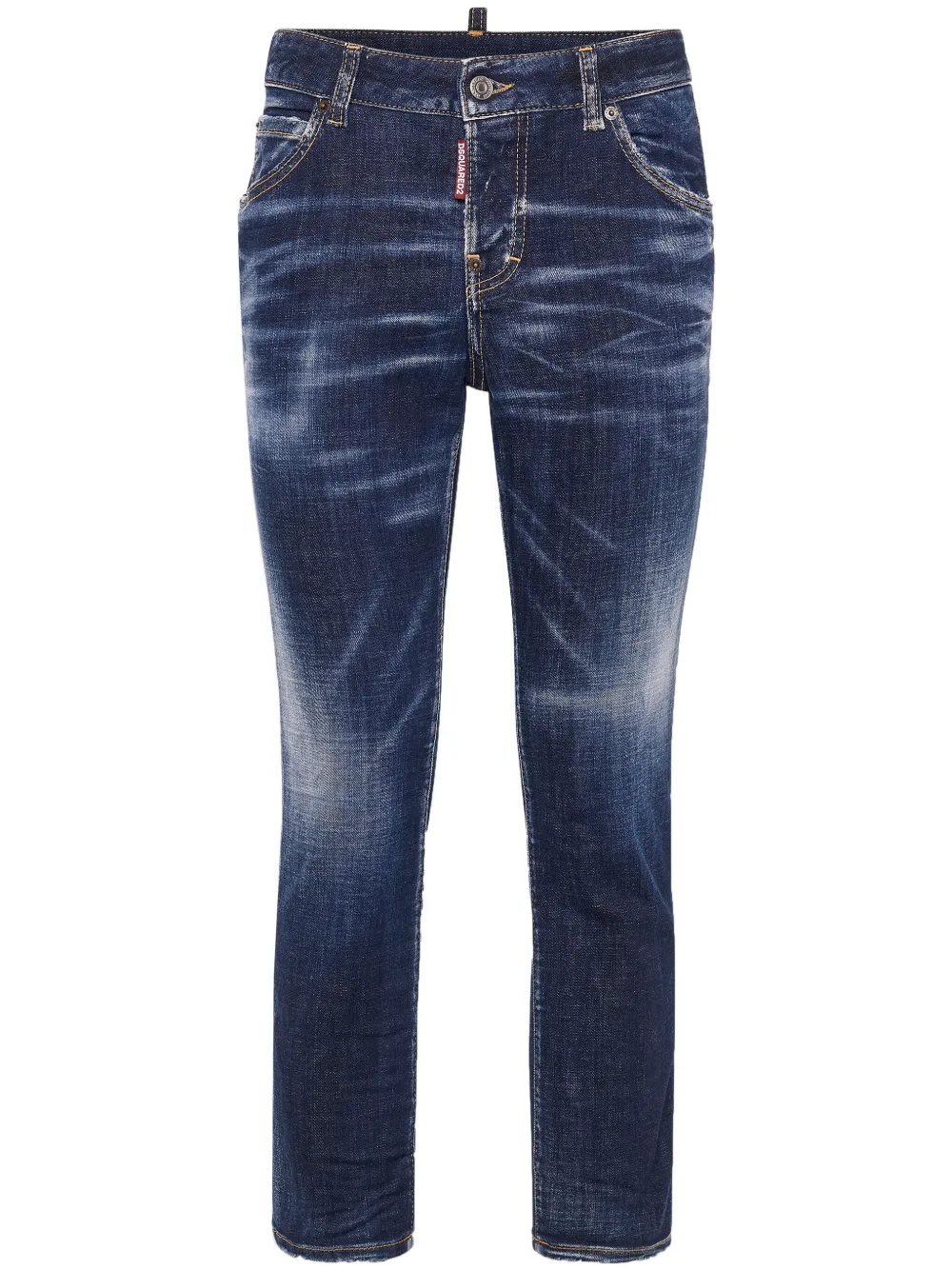 Dsquared2 high-waisted faded skinny jeans - Blu
