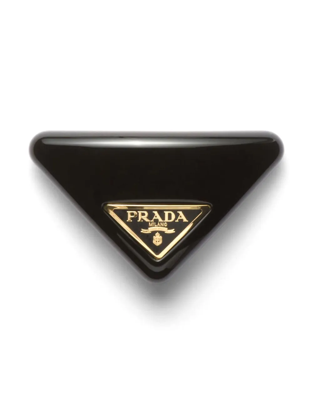 Prada Plexiglas triangle hair clip - Nero
