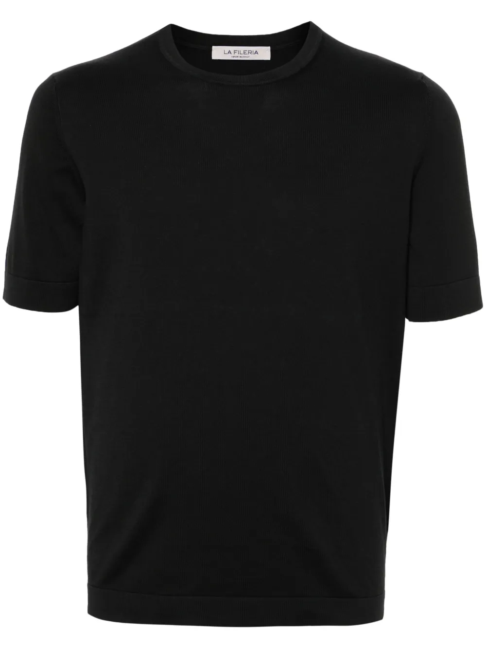 Fileria short-sleeve cotton jumper - Nero