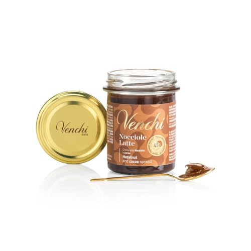 Venchi - Crema Spalmabile Latte E Nocciole Piemonte Igp (45%), 200 G - Senza Glutine