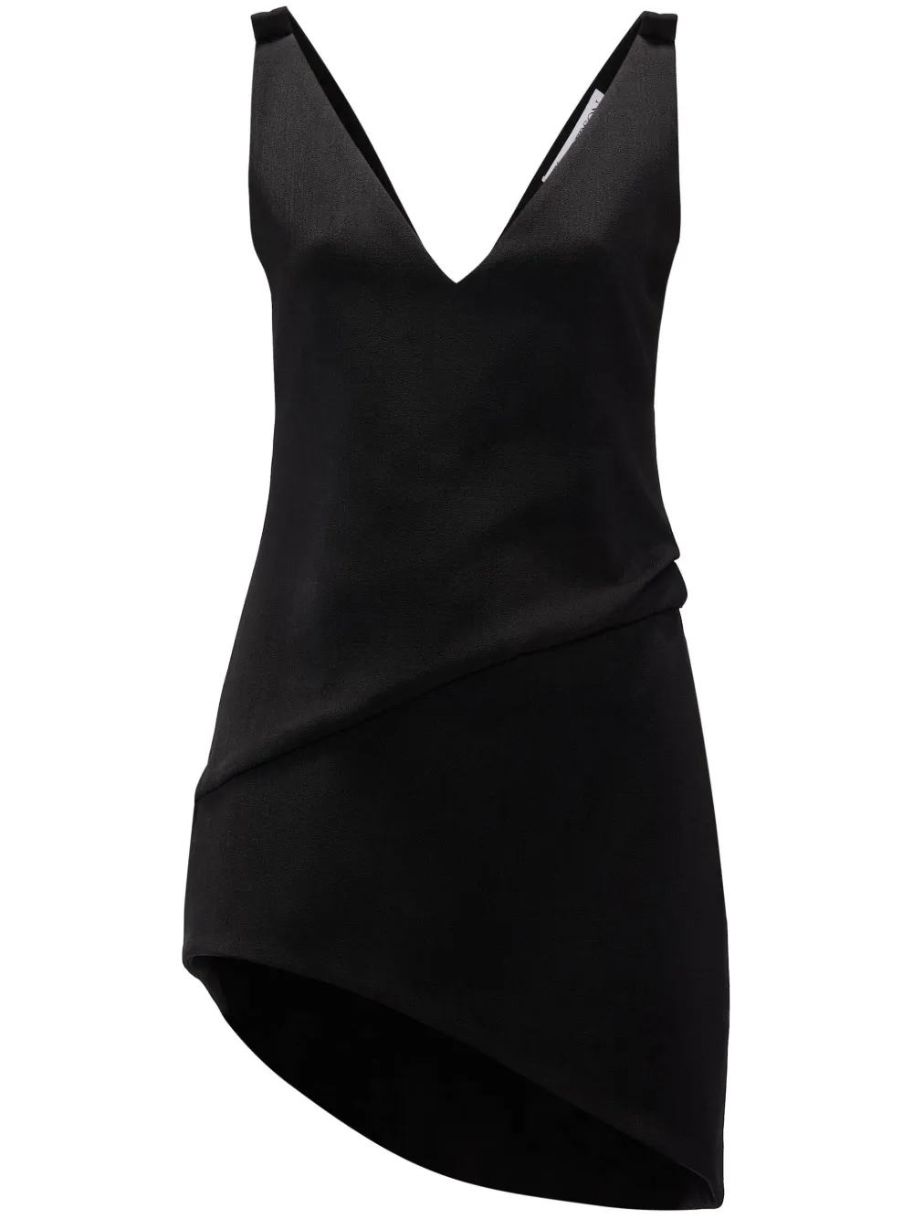 JW Anderson V-neck asymmetric dress - Nero