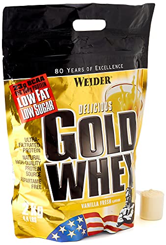 Weider Gold Whey Proteine Del Siero Di Latte, Sapore Vaniglia - 910 Gr