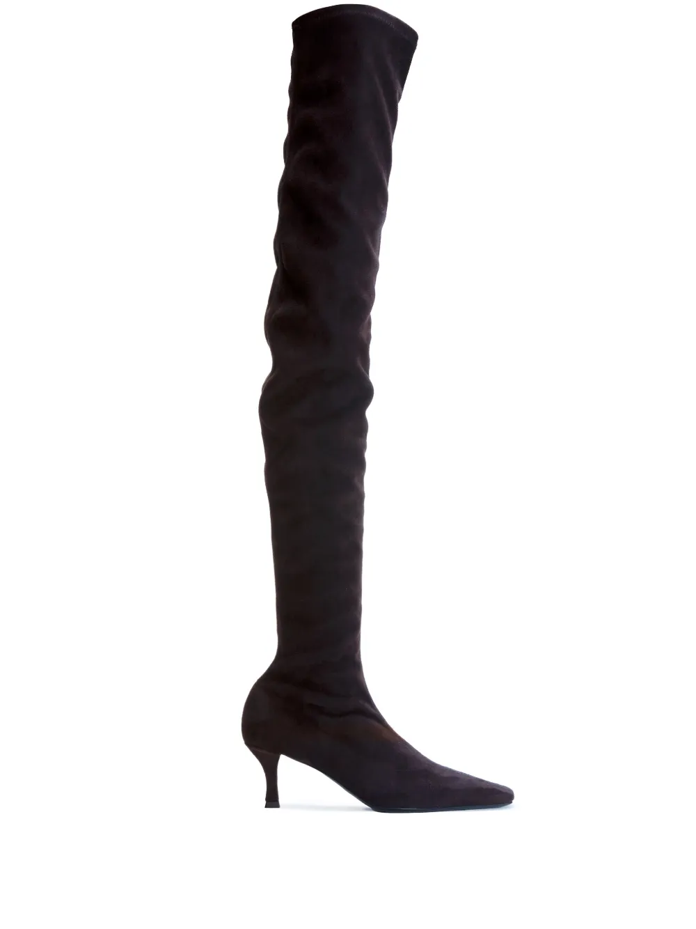 Proenza Schouler Trap over-the-knee leather boots - Marrone