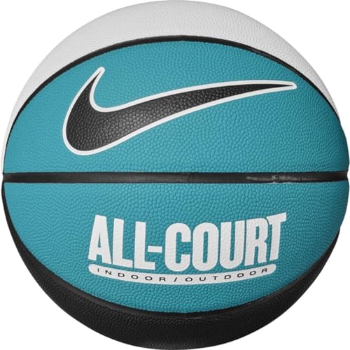 Nike Unisex - Adulto Everyday All Court 8P Deflated Basketball White/Teal Nebula/Black/Black, 7