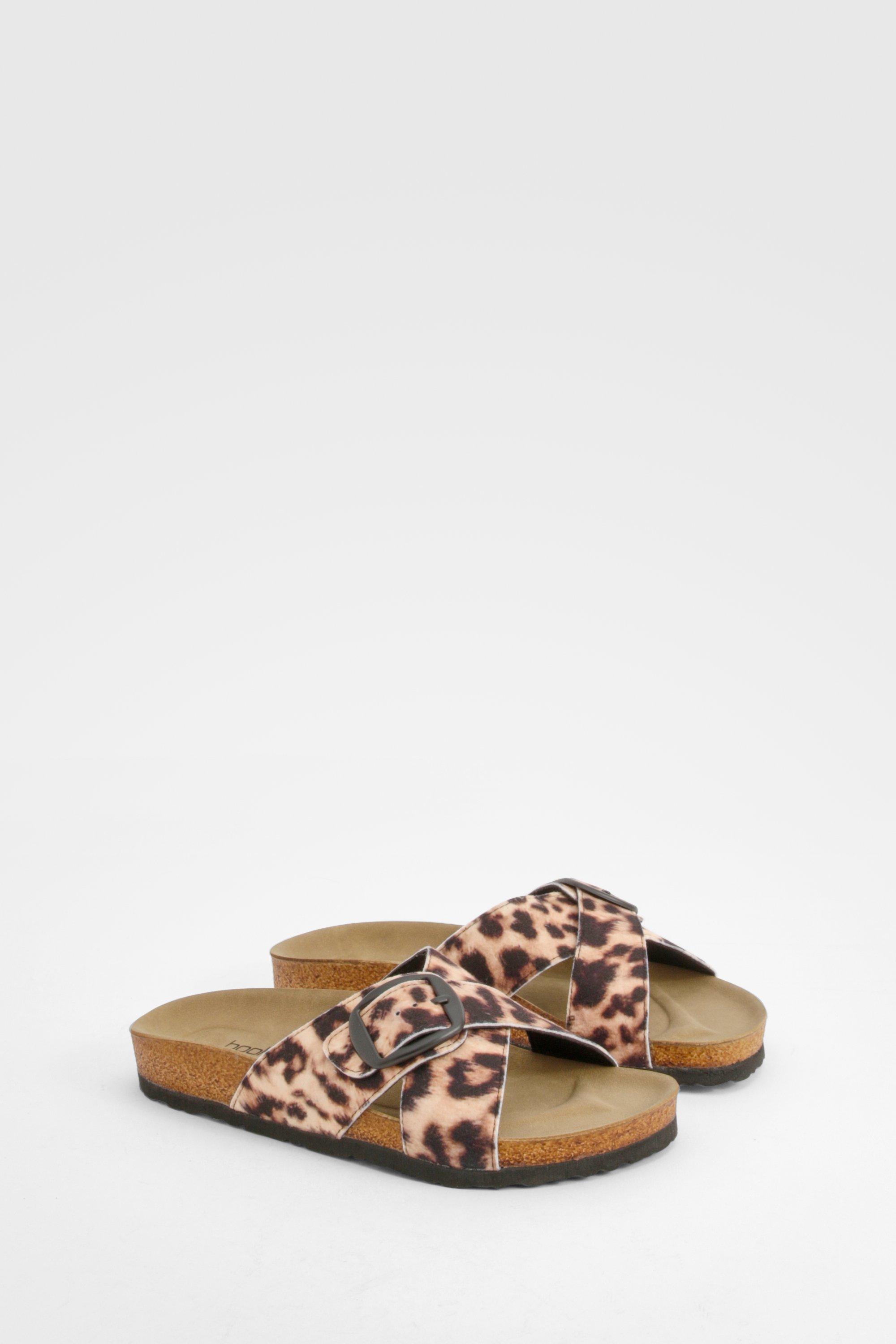 Wide Fit Single Strap Footbed Sliders, Multi
