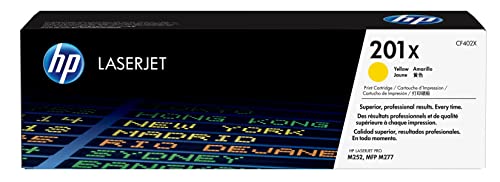 Hp 201X Cf402X, Cartuccia Toner Originale Hp Da 2300 Pagine, Compatibile Con Le Stampanti Hp Laserjet Pro M252, Mfp M277, Giallo